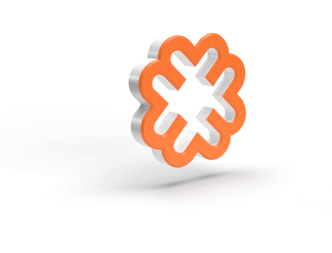 dazzly 3d logo orange